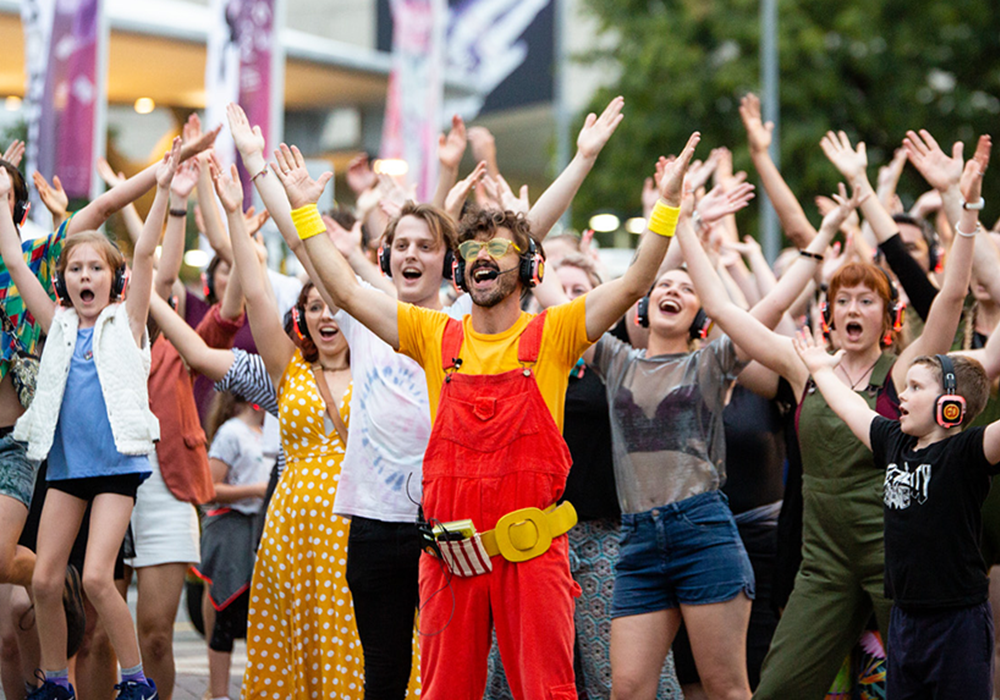 Guru Dudu's Silent Disco Walking Tours : A hilarious dance-walking tour of spontaneous flash-mob dancing through the streets of Christchurch. gallery image