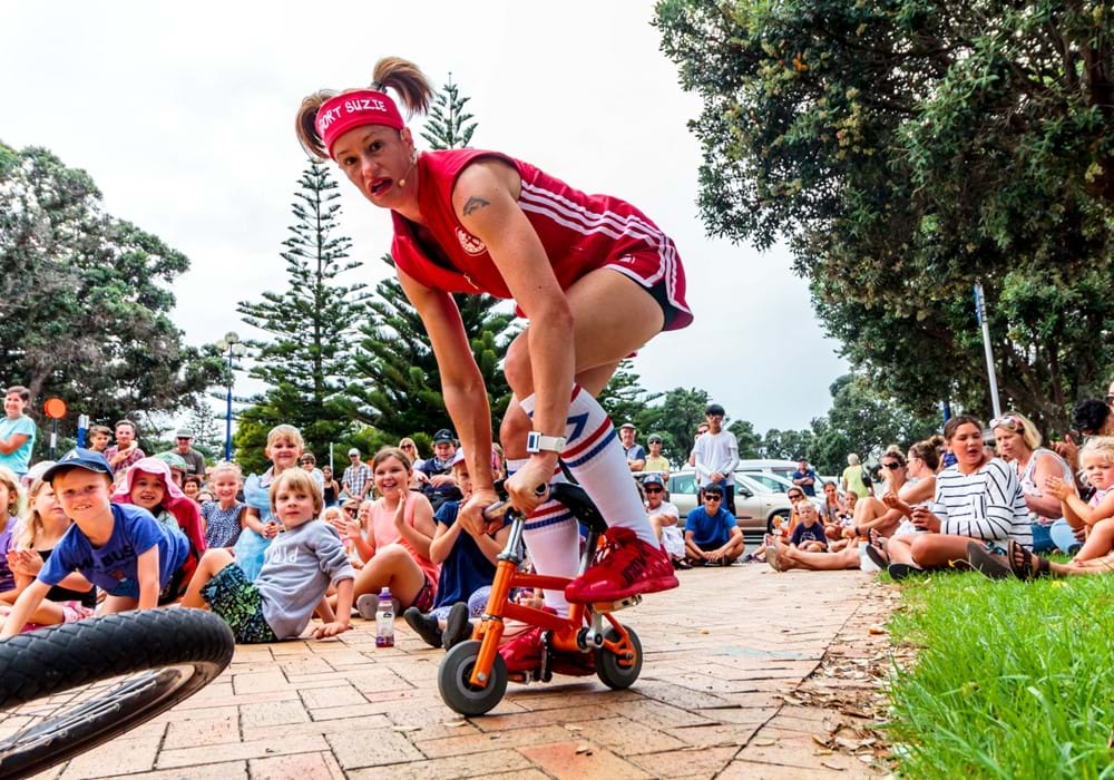 Sport Suzie: Sport Suzie is New Zealand's Crazy Aerobics, Sport and Circus fanatic. gallery image